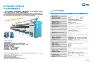 jhf1497 jhf1498四轴联动全伺服电脑棉纺粗纱机 粗纱机 主机 纺机博览